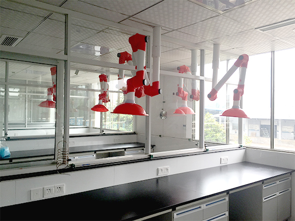 實驗室萬向排氣罩PP三節可調化驗室 實驗室抽氣罩